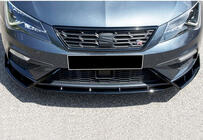 Seat Leon 2013–2020 Sprednji lip spojler DPT V-3 (2017-2020, sijajno črna) fotografija 1