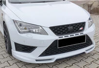 Seat Leon 2013–2020 Sprednji lip spojler DPT V-5 (2017-2020, črna visok sijaj) fotografija 1