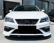 Seat Leon 2013–2020 DPT V-3 sprednji lip spojler (2013-2016, črna visok sijaj) fotografija 2