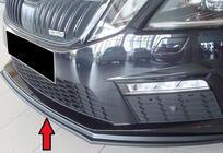 Skoda Octavia III A7 2013–2019 Sprednji lip spojler odbijača DPT V-2 (2017-2019 RS, črna visok sijaj) fotografija 1
