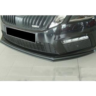 Sprednji lip spojler odbijača DPT V-2 (2017-2019 RS, črna visok sijaj) Skoda Octavia III A7 2013–2019 fotografija 3