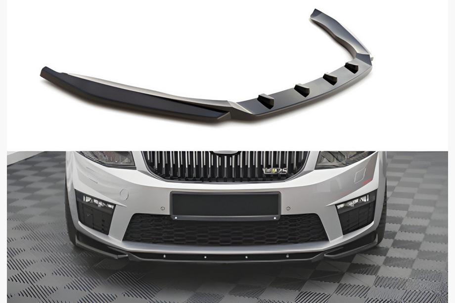 Skoda Octavia III A7 2013–2019 Sprednji lip DPT V-2 (za RS, 2013-2017, črna visok sijaj) Image