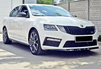 Skoda Octavia III A7 2013–2019 Sprednji lip spojler DPT V-3 (2013-2017 RS, sijajno črna) fotografija 2