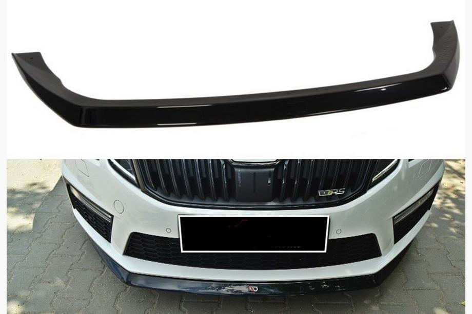 Skoda Octavia III A7 2013–2019 Sprednji lip spojler DPT V-3 (2013-2017 RS, sijajno črna) Image