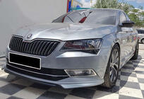 Skoda Superb 2015–2024 Sprednji lip spojler DPT V-1 (2015-2020, črna visok sijaj) fotografija 4