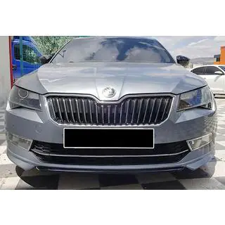 Sprednji lip spojler DPT V-1 (2015-2020, črna visok sijaj) Skoda Superb 2015–2024 fotografija 3