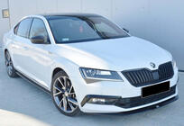 Skoda Superb 2015–2024 Sprednji lip spojler za odbijač DPT V-4 (2015-2020, sijajno črna) fotografija 1