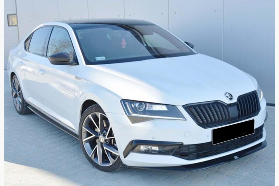 Skoda Superb 2015–2024 Sprednji lip spojler za odbijač DPT V-4 (2015-2020, sijajno črna) Image