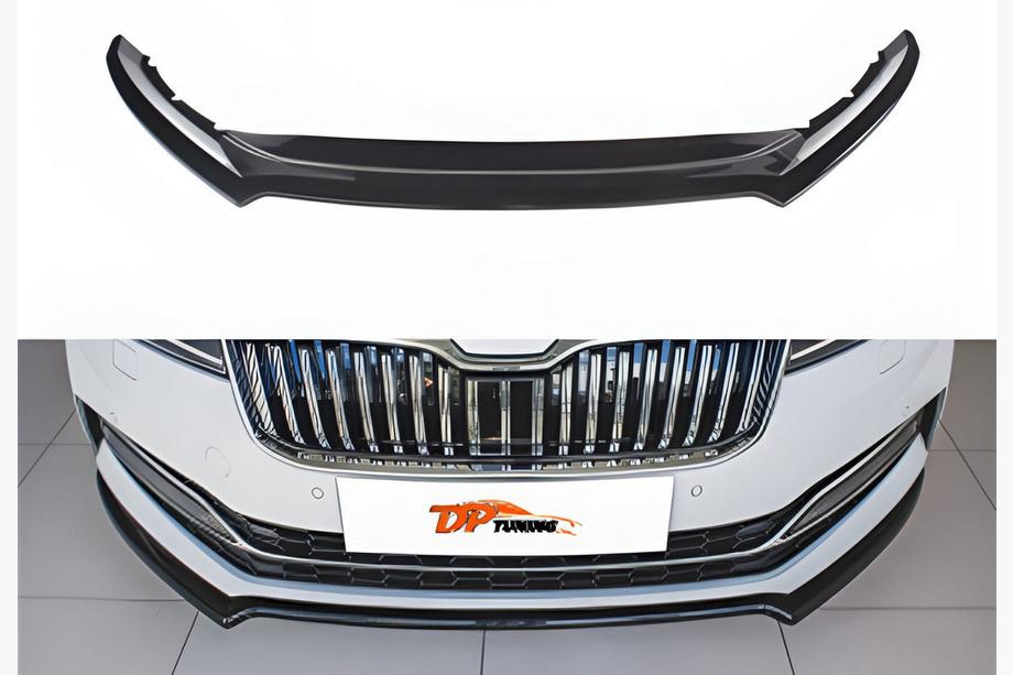 Skoda Superb 2015–2024 Sprednji lip spojler DPT V-4 (2021-, sijajno črna) Image