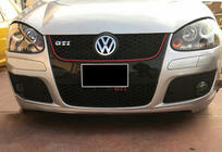 Volkswagen Golf 5 2003–2009 Sprednji lip spojler DPT V-1 (za GTI, sijajno črna) fotografija 1