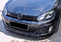 Volkswagen Golf 6 2008–2014 Sprednji lip DPT V-2 (za GTI, črn visok sijaj) fotografija 1