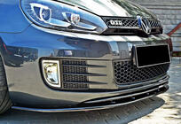 Volkswagen Golf 6 2008–2014 Sprednji lip DPT V-2 (za GTI, črn visok sijaj) fotografija 4