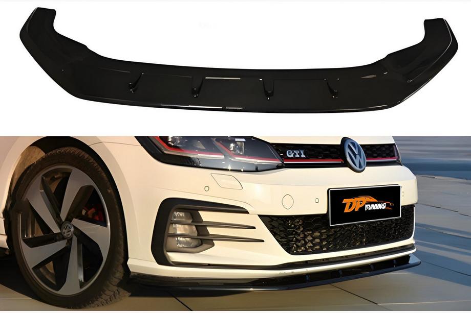 Volkswagen Golf 7/E-Golf 2012–2020 Sprednji lip spojler DPT V-1 (za GTI, 2017-2019, sijajno črna) Image