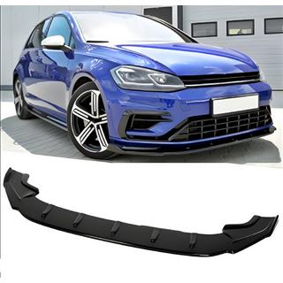 Sprednji lip spojler DPT V-4 (za R / R-Line HB, 2017-2019, črni sijaj) Volkswagen Golf 7/E-Golf 2012–2020 fotografija 1