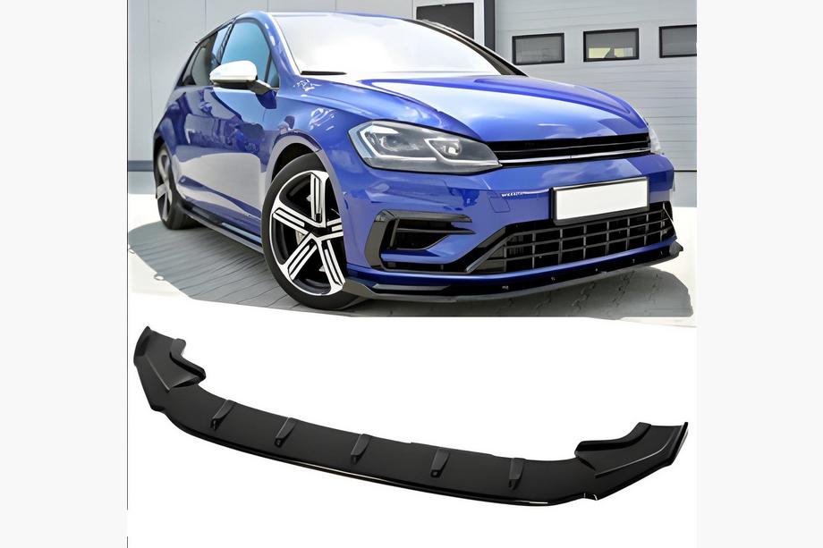 Volkswagen Golf 7/E-Golf 2012–2020 Sprednji lip spojler DPT V-4 (za R / R-Line HB, 2017-2019, črni sijaj) Image
