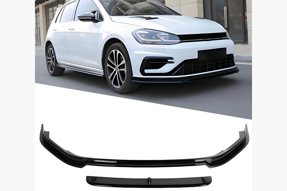 Volkswagen Golf 7/E-Golf 2012–2020 Sprednji lip spojler DPT V-5 (za R / R-Line HB, 2017-2019, sijajno črna) Fotografija 1