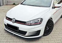 Volkswagen Golf 7/E-Golf 2012–2020 Sprednji lip spojler DPT V-2 (za GTI, 2012-2017, črna visok sijaj) fotografija 5