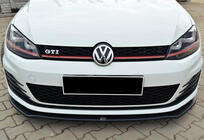 Volkswagen Golf 7/E-Golf 2012–2020 Sprednji lip spojler DPT V-2 (za GTI, 2012-2017, črna visok sijaj) fotografija 3