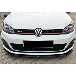 Sprednji lip spojler DPT V-2 (za GTI, 2012-2017, črna visok sijaj) Volkswagen Golf 7/E-Golf 2012–2020 fotografija 3