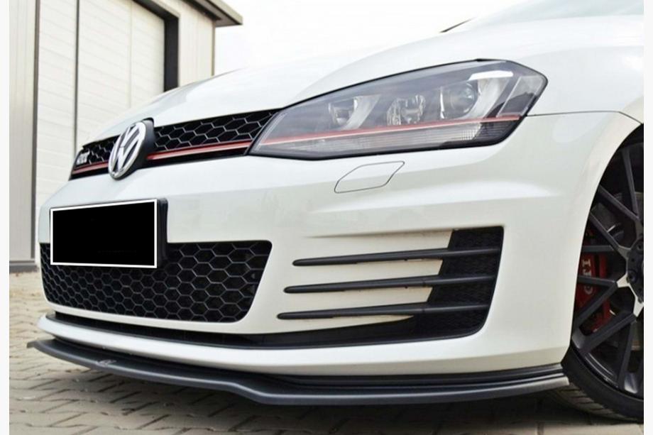 Volkswagen Golf 7/E-Golf 2012–2020 Sprednji lip spojler DPT V-2 (za GTI, 2012-2017, črna visok sijaj) Image