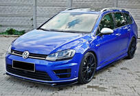 Volkswagen Golf 7/E-Golf 2012–2020 Sprednji lip spojler DPT V-2 (za R / R-Line HB, 2012-2017, črna visok sijaj) fotografija 1
