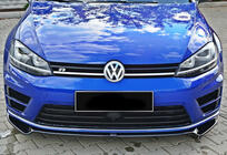 Volkswagen Golf 7/E-Golf 2012–2020 Sprednji lip spojler DPT V-2 (za R / R-Line HB, 2012-2017, črna visok sijaj) fotografija 3