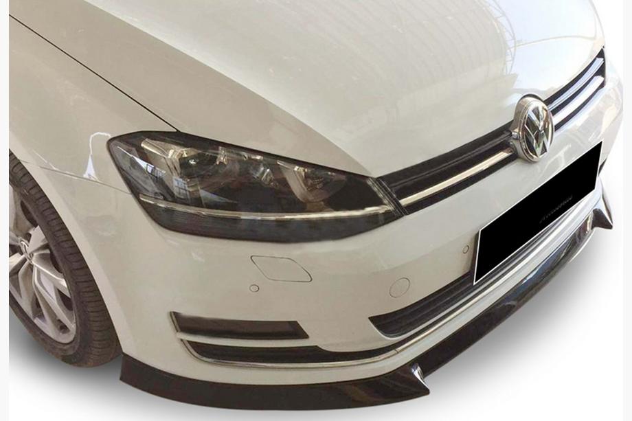 Volkswagen Golf 7/E-Golf 2012–2020 Sprednji lip spojler DPT V-4 (za serijski odbijač, 2012-2017, sijajno črna) Image