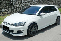 Volkswagen Golf 7/E-Golf 2012–2020 Sprednji lip spojler DPT V-5 (za serijski odbijač, 2012-2017, sijajno črna) fotografija 2