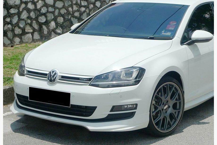 Volkswagen Golf 7/E-Golf 2012–2020 Sprednji lip spojler DPT V-5 (za serijski odbijač, 2012-2017, sijajno črna) Image