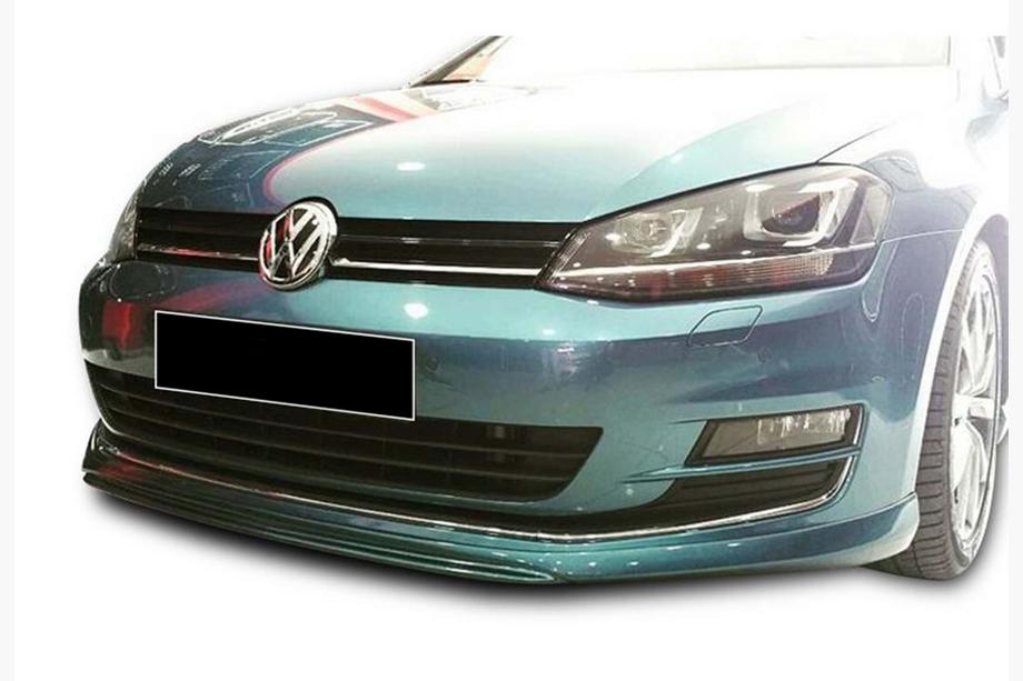 Volkswagen Golf 7/E-Golf 2012–2020 Sprednji lip spojler DPT V-2 (za serijski odbijač, 2012-2017, sijajno črna) Fotografija 2