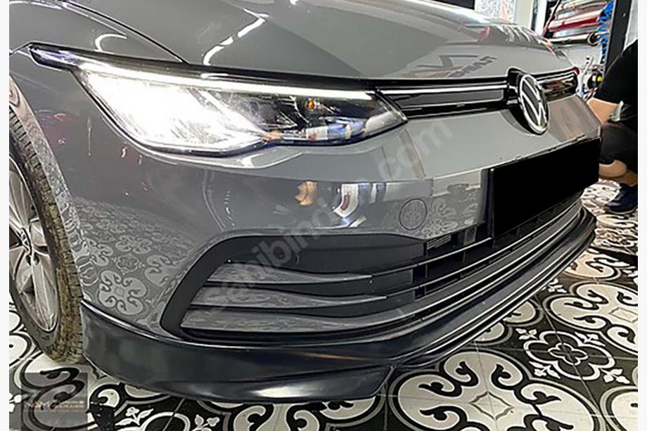 Volkswagen Golf 8 2019– Sprednji lip spojler DPT V-1 (črna sijaj) Image