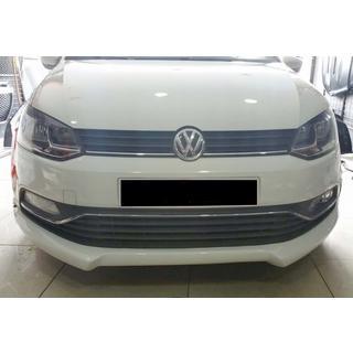 Sprednji lip spojler DPT (2014-2017, črna visok sijaj) Volkswagen Polo 2010–2017