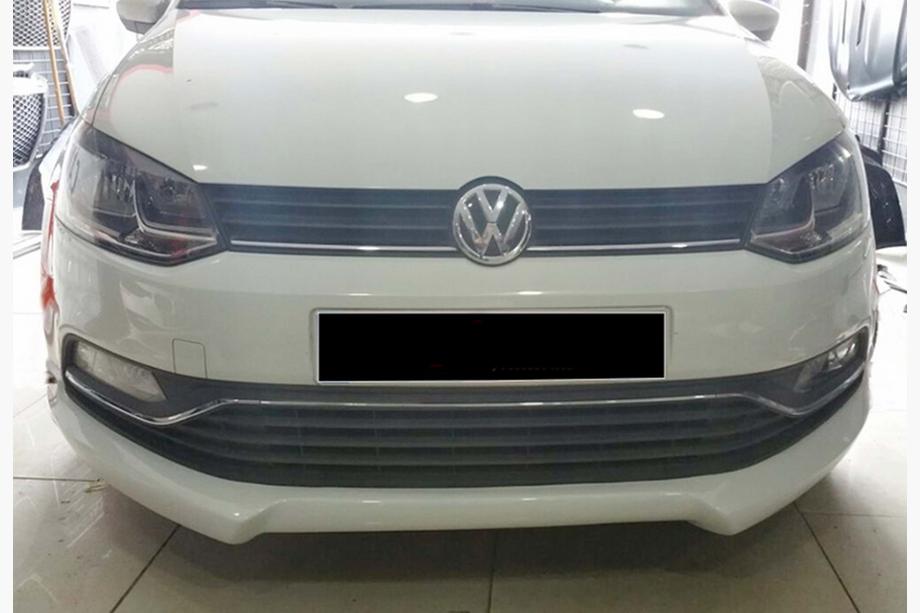 Volkswagen Polo 2010–2017 Sprednji lip spojler DPT (2014-2017, črna visok sijaj) Image