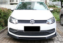 Volkswagen Polo 2010–2017 Sprednji lip spojler DPT V-2 (visoki sijaj črna) fotografija 3