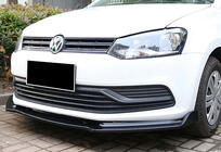 Volkswagen Polo 2010–2017 Sprednji lip spojler DPT V-2 (visoki sijaj črna) fotografija 4