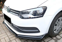 Volkswagen Polo 2010–2017 Sprednji lip spojler DPT V-2 (visoki sijaj črna) fotografija 1
