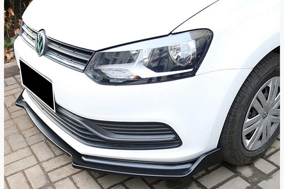 Volkswagen Polo 2010–2017 Sprednji lip spojler DPT V-2 (visoki sijaj črna) Image