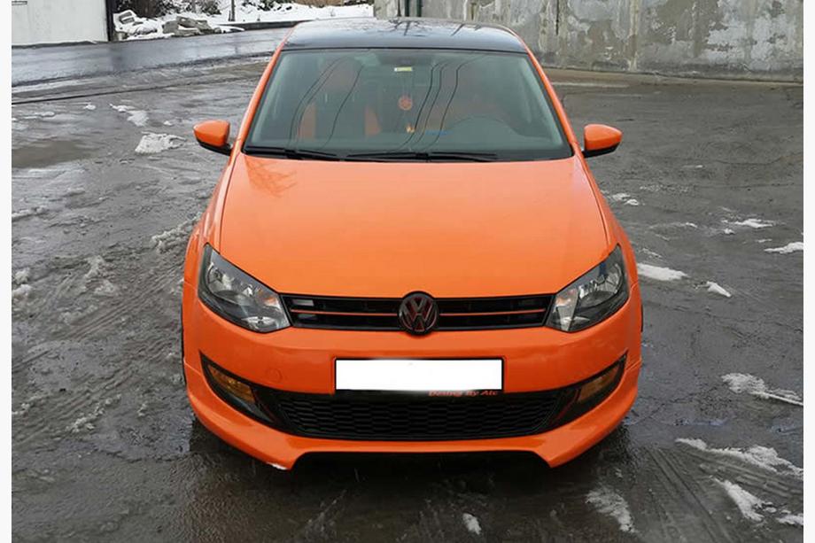 Volkswagen Polo 2010–2017 Sprednji lip spojler odbijača DPT (2009-2013, črna sijaj) Image