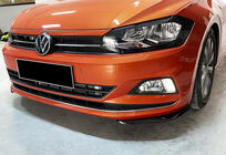 Volkswagen Polo 2017– Sprednji lip spojler DPT V-2 (visoki sijaj črna) fotografija 1