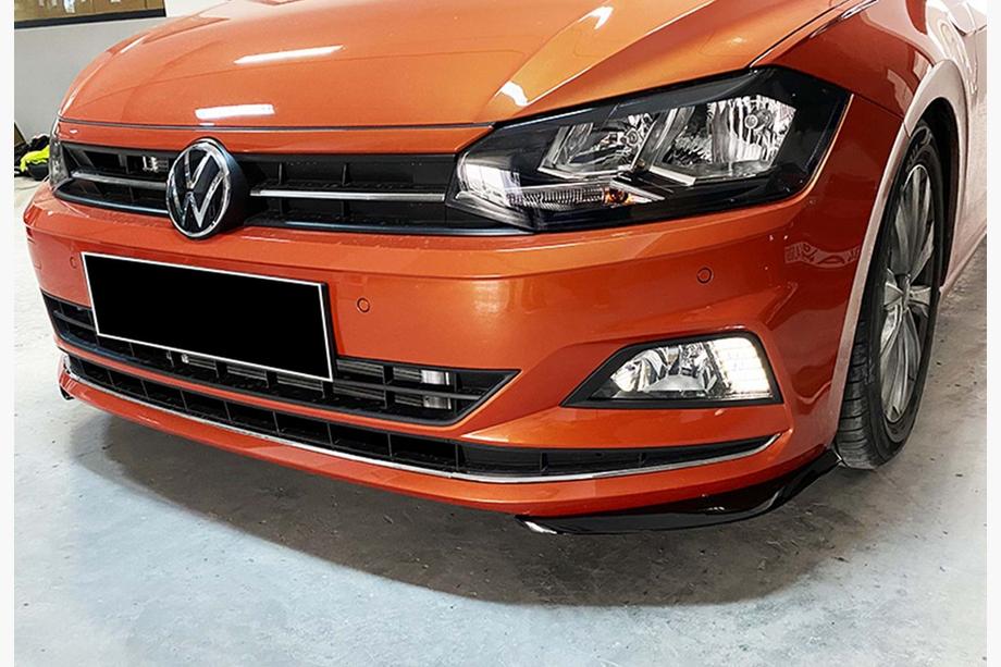 Volkswagen Polo 2017– Sprednji lip spojler DPT V-2 (visoki sijaj črna) Image