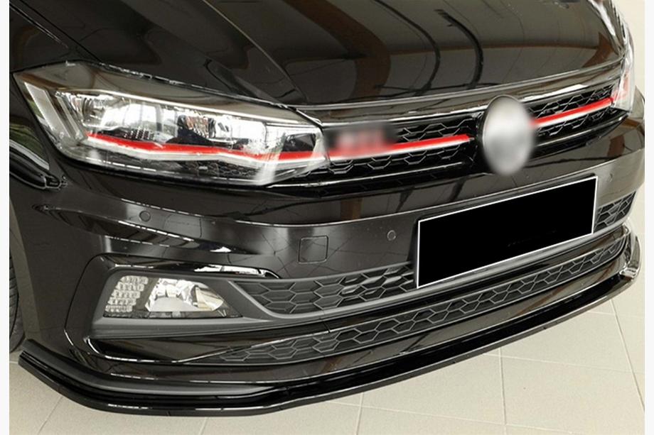 Volkswagen Polo 2017– Sprednji lip spojler DPT V-1 (za GTI, sijajno črna) Image