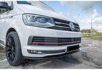 Volkswagen T6 2015–2024 DPT sprednji lip spojler (črna visok sijaj) fotografija 1