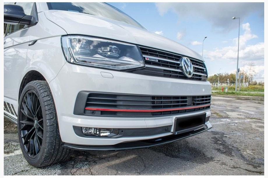 Volkswagen T6 2015–2024 DPT sprednji lip spojler (črna visok sijaj) Image