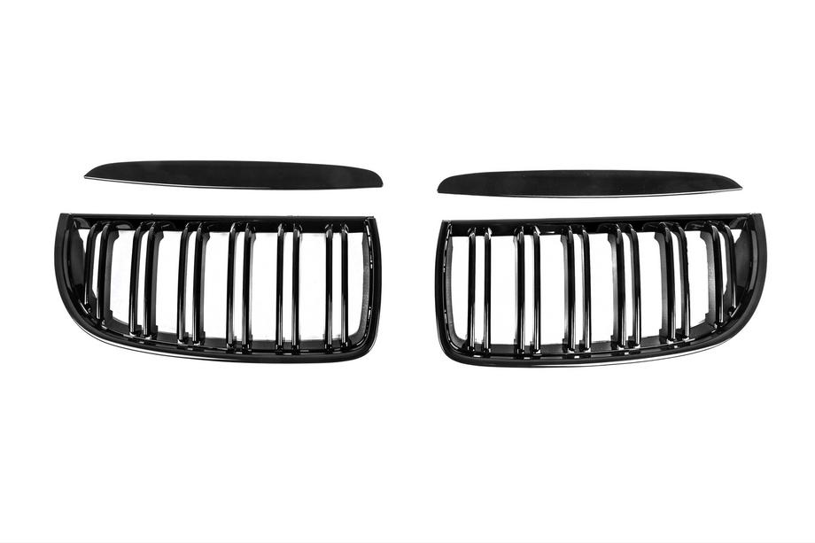 BMW serija 3 E90/E91 2005–2011 Ledvične rešetke M-Look (za E-90/91, 2005-2008, sijajno črna) Fotografija 3