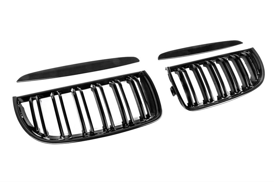 BMW serija 3 E90/E91 2005–2011 Ledvične rešetke M-Look (za E-90/91, 2005-2008, sijajno črna) Fotografija 11