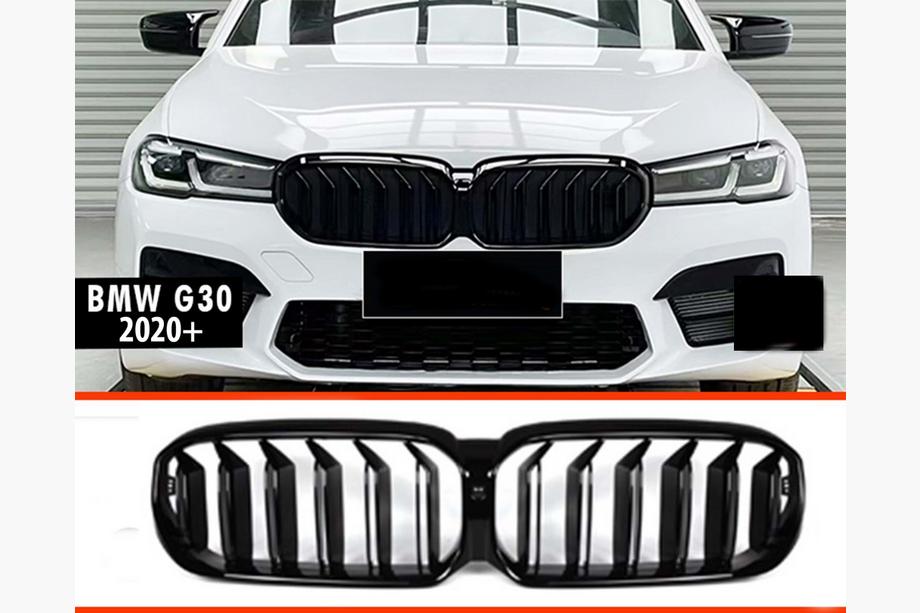 BMW serija 5 G30/G31 2017–2023 Ledvična maska M-Look (2021-2023, črna visok sijaj) Brez kamere Fotografija 3