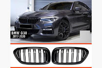BMW serija 5 G30/G31 2017–2023 Ledvične rešetke M-Look (2017-2020, črna visok sijaj) fotografija 4