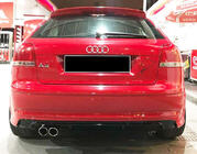 Audi A3 2003–2012 Zadnji difuzor DPT (2005-2008, Coupe, črna visok sijaj) fotografija 1