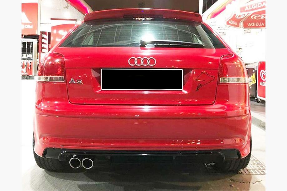 Audi A3 2003–2012 Zadnji difuzor DPT (2005-2008, Coupe, črna visok sijaj) Image