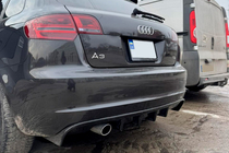 Audi A3 2003–2012 Zadnji difuzor DPT (2008-2010, sijaj črna) fotografija 2
